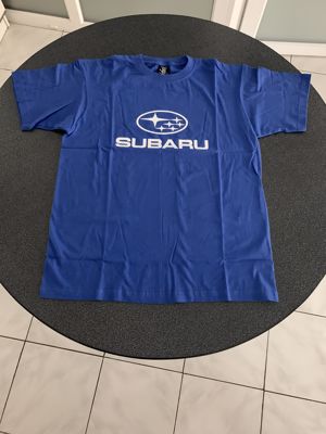 Modré tričko + ' ' + Nabízíme ve velikostech M / L / XL
Pánské tričko s potiskem loga značky Subaru 