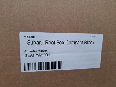 Střešní box SUBARU  + ' ' + Střešní box Subaru, 430 litrů ( 2,018 x 905 x 377 mm), vnitřní LED osvětlení, rychloupínací systém Quick Grip System, otvírání z obou stran. 