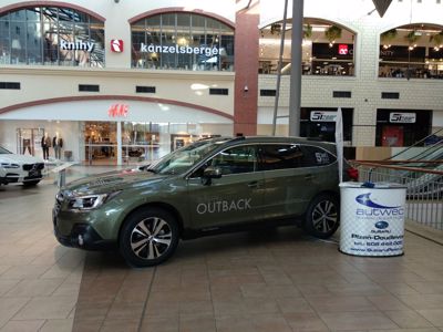 SUBARU Outback OC Olympia Plzeň 23.8.-1.9.2019 + ' ' + Rádi bychom Vás pozvali do OC Olympie v Plzni - představujeme nový model SUBARU Outback 2,5 výbava Executive. 