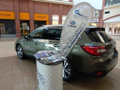 SUBARU Outback OC Olympia Plzeň 23.8.-1.9.2019 + ' ' + Rádi bychom Vás pozvali do OC Olympie v Plzni - představujeme nový model SUBARU Outback 2,5 výbava Executive. 