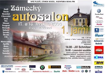 Zámecký autosalon na Kozlu 17.-18.5.2008 + ' ' + <p>Rádi bychom touto cestou pozvali všechny zákazníky a příznivce našich vozů SUBARU na 1. Jarní autosalon na zámku Kozel.</p> 