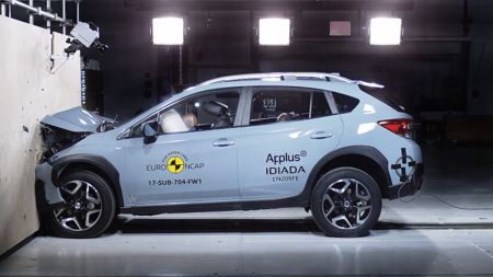 Modely Subaru XV a Impreza zazářily v testech Euro NCAP + ' ' + <p>- Nová platforma Subaru s mimořádnou tuhostí znovu potvrdila své kvality v oblasti bezpečnosti.</p>
<p>- Po nejvyšším bodovém zisku v historii nárazových testů v Japonsku a špičkových výsledcích v USA získaly modely Impreza a XV plný počet hvězd také v Evropě.</p>
<p>- Nová globální platforma Subaru výrazně zvyšuje nejen bezpečnost, ale i jízdní komfort a agilitu</p>
<p>- Systém EyeSight je součástí sériové výbavy a nabízí mimořádnou preventivní bezpečnost</p>
<div></div> 